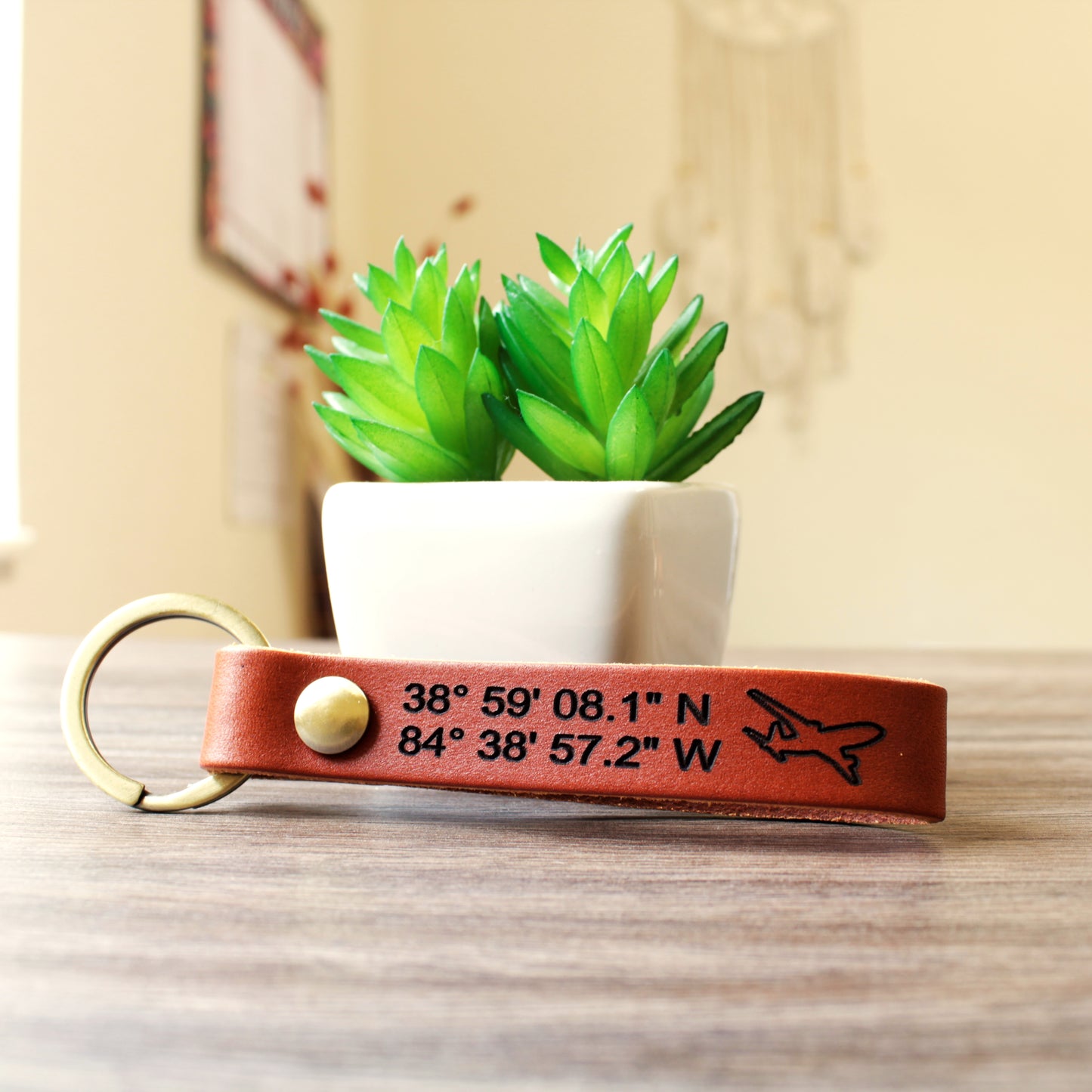 Personalized Leather Keychain, Coordinate Keychain, Custom Keychain, Keychain, Mothers day, Fathers day, Graduation gift, Gift for her, Gift for him, Personalized gifts.